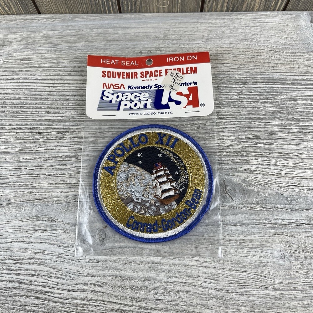 Vintage Kennedy Space Center Apollo XII Souvenir Space Emblem NASA Iron On
